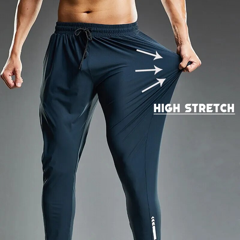 Summer Elastic Men Running Sport Pants Jogging   Casual Outdoor Training Gym Fitness Trousers