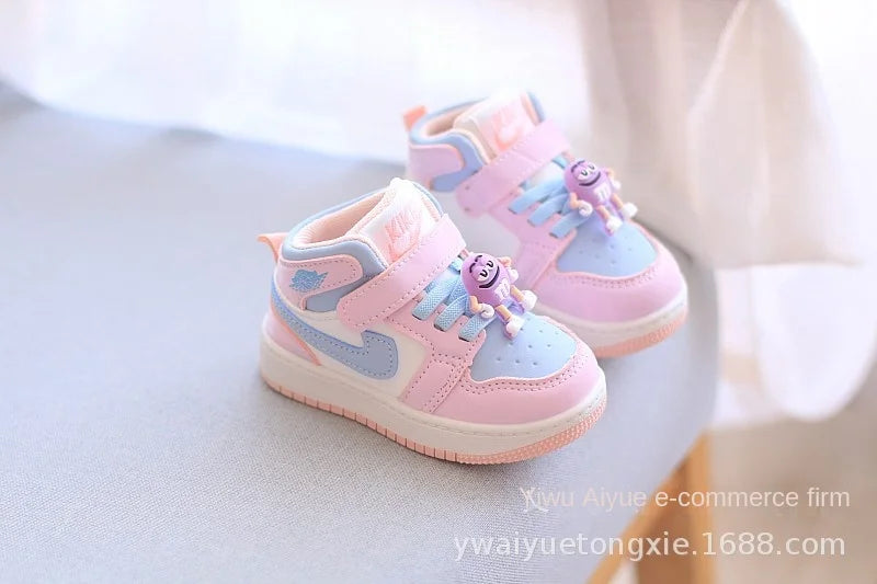 New Baby Girls Sneakers Board Shoes Cartoon Prints Soft Bottom Non-slip Children Casual Walking Shoes Boy Kids Children Shoes