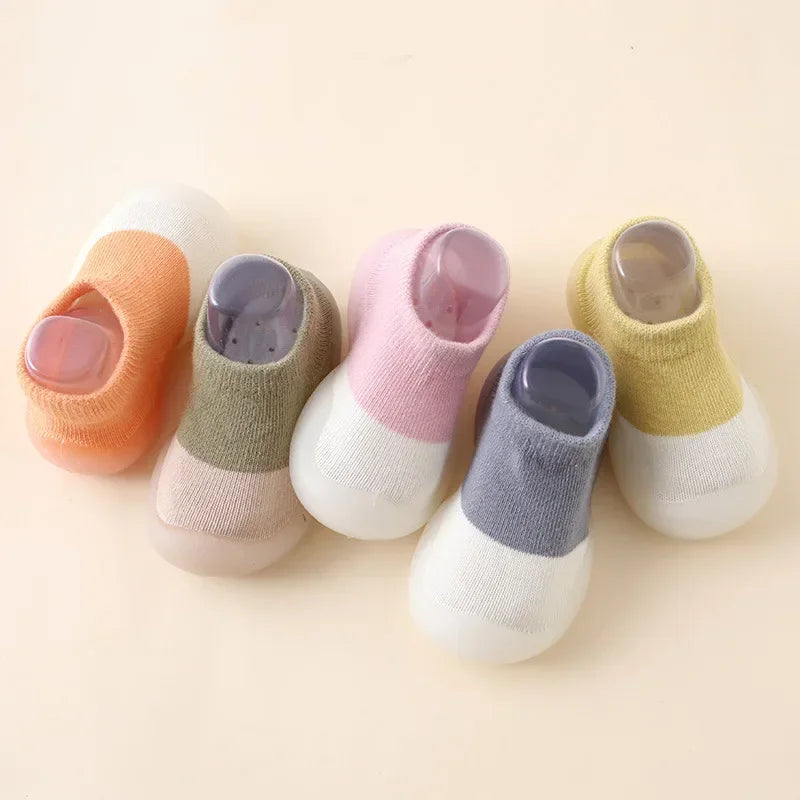 Baby Newborn Shoes Fashion Baby Socks Shoes Toddler First Walkers Boy Girl Toddler Shoes Anti-Slip Soft Rubber Shoe