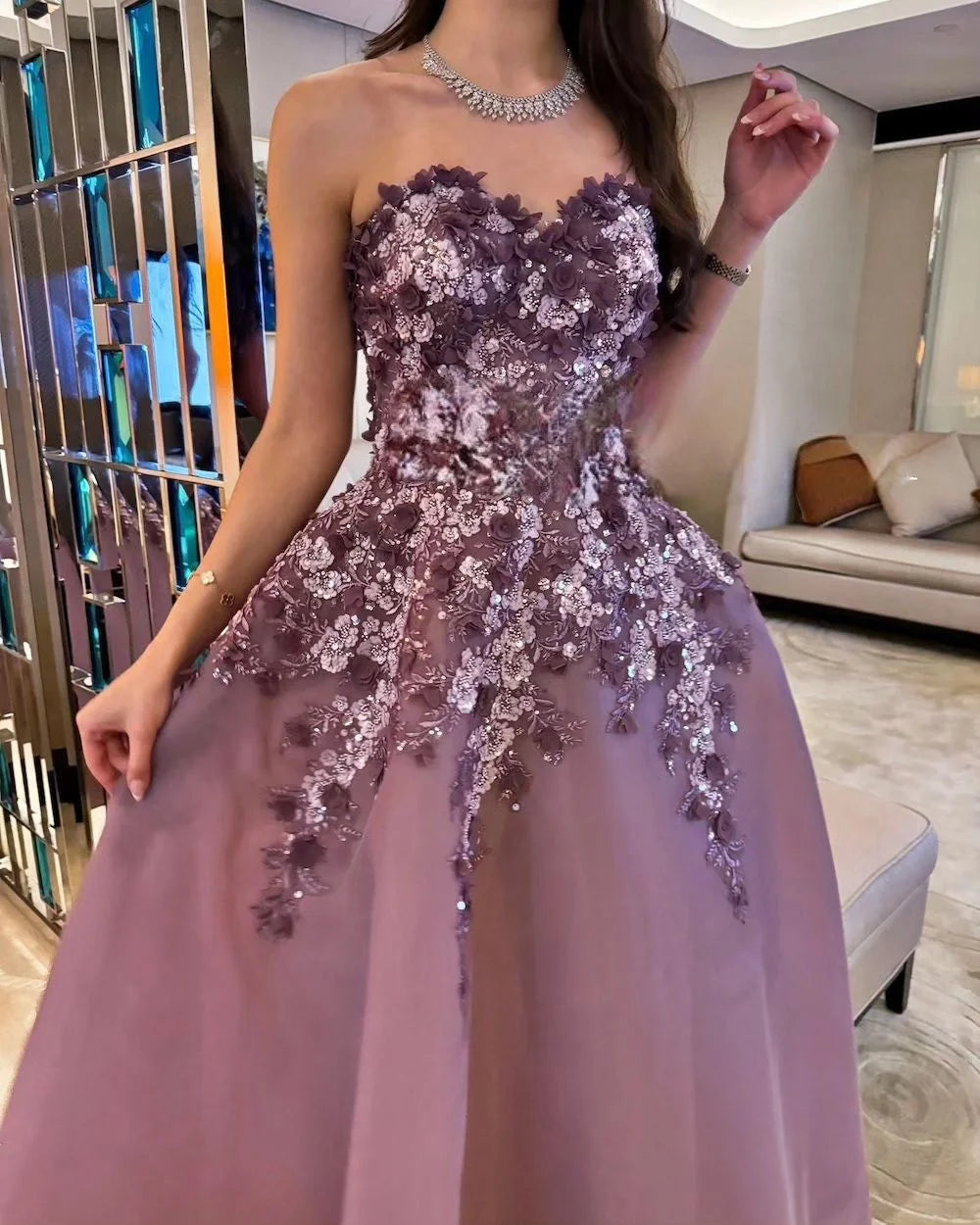 Prom Dress Formal Dearin Ye Sweetheart Ball Floor Length Sequin Open Back Skirts Draped Tulle Bead Bespoke Occasion Dresses Even