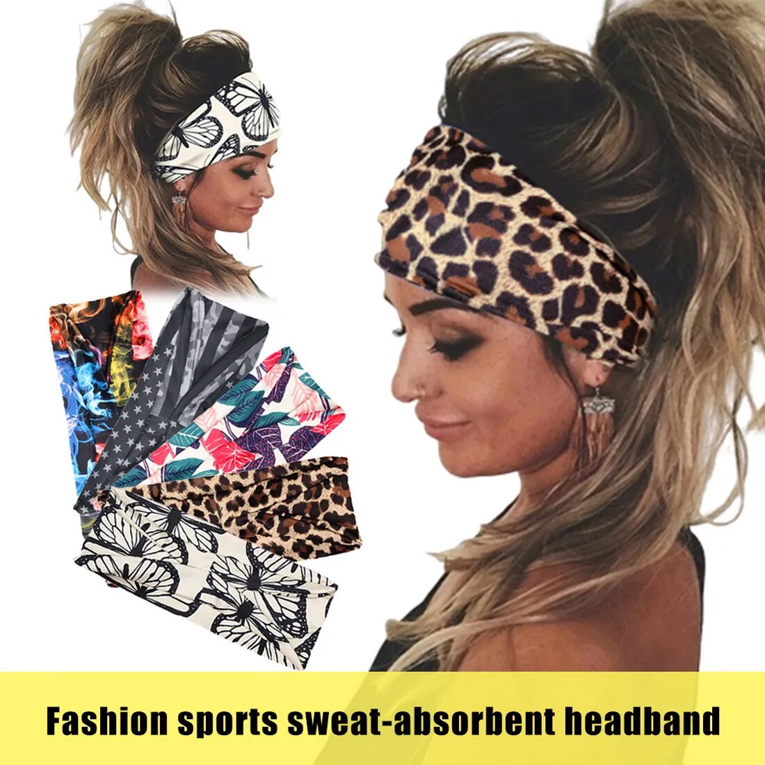 Tie Dye Cycling Yoga Sport Sweat Headband Women Sweatband For Men Women Yoga Hair Bands Head Sweat Bands Sports Safety