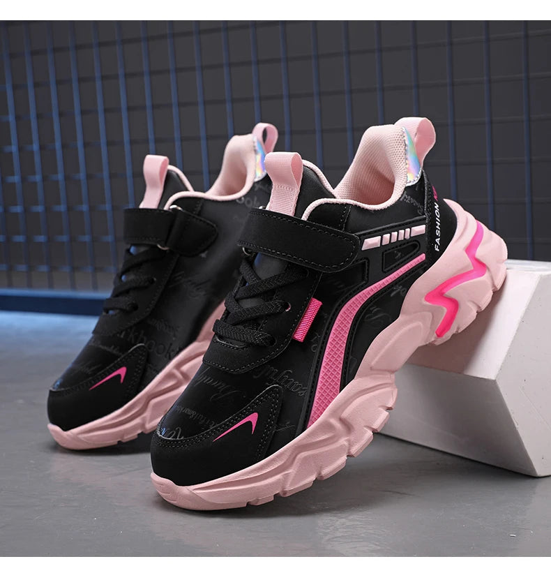 Kids Casual Boys Shoes Soft Sole Kids Shoes Non-slip Sneakers Shoes Outdoor Student's Children Pink Girls Sport Walking Footwear