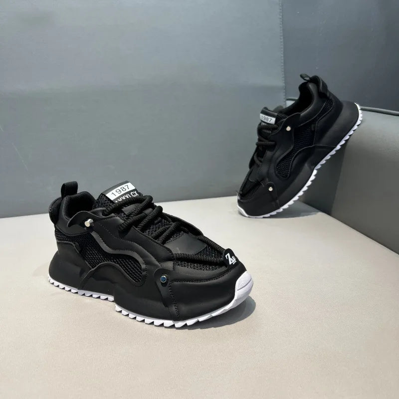 Luxury Men Sneakers Designer Platform Running Shoes Male Fashion Non-slip Sport Shoes Thick Soles Breathable Men Tenis Shoes New