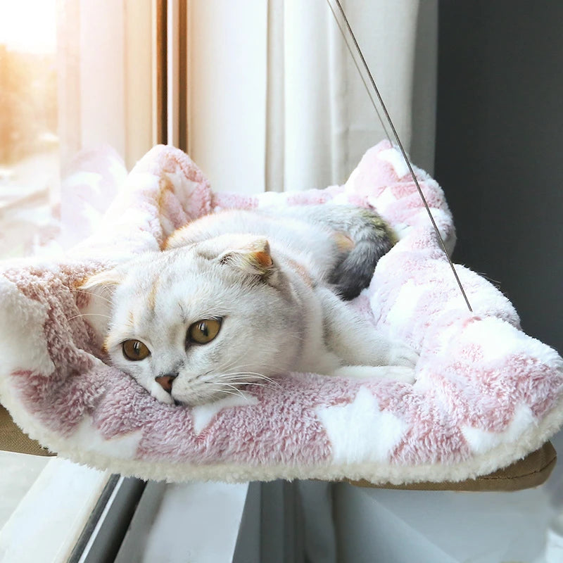 Detachable and washable strong suction cup cat hammock cat bed autumn and winter pet supplies suitable for all seasons