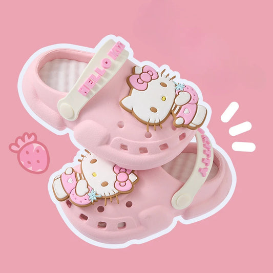 Sanrio Summer Kids Sandals Hole Children's Shoes Slippers Soft Anti-Skid Cartoon Hole Baby Shoes Sandy Beach For Boys Girls