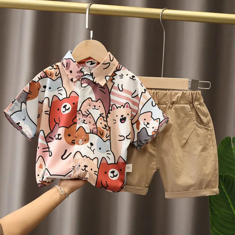 Baby Clothes Sets Summer Clothing Suits Boys Clothes Newborn 2pcs Tops + Pants Sets Boy Outfits 1 2 3 4 Years Kids Clothes Set