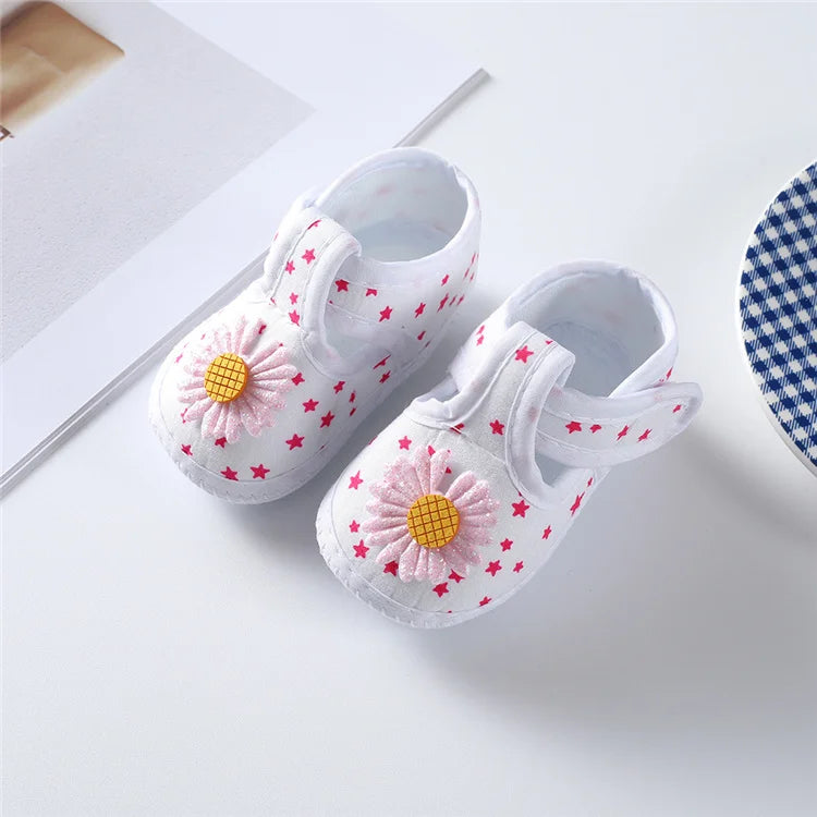 0-12Month Baby Girl Boy Shoes First Walkers Cotton Soft Newborn Baby Shoes Cute Infant Toddler Baby Shoes for Girls Boys Spring