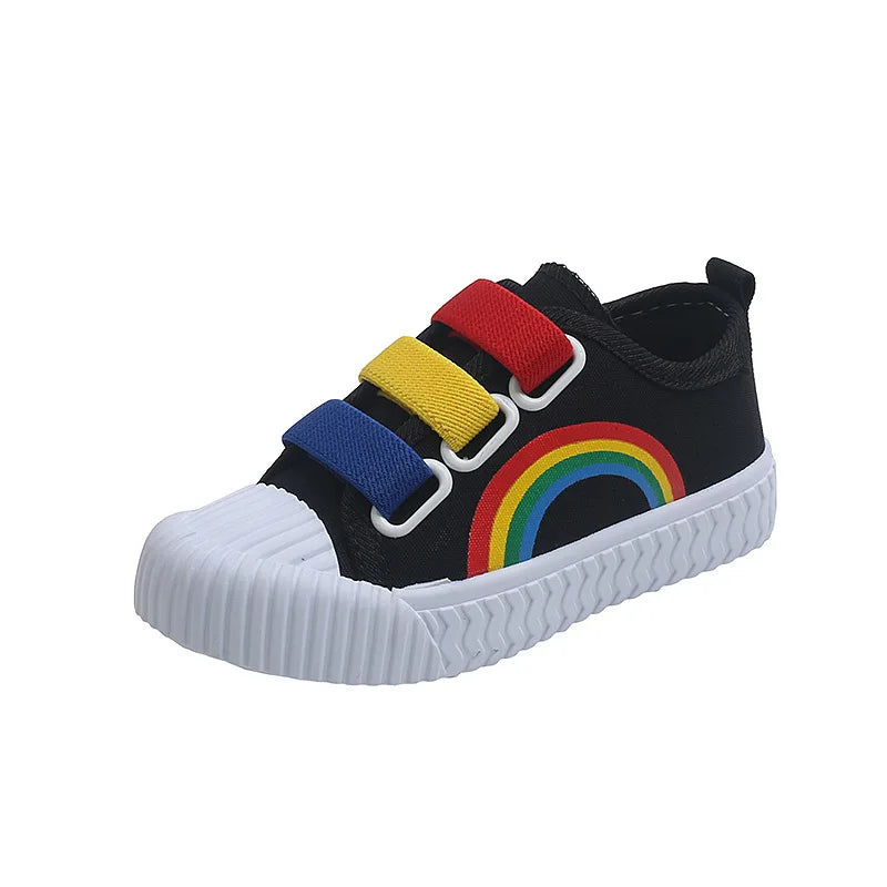 ARWEN&AJH GROUP مجموعة اروين التجاريه2024   Children Sneakers Boys Fashion Hook Shoes Girls Non-slip Casual Student Canvas Shoes Spring Autumn New Kids Designer Flats Shoes