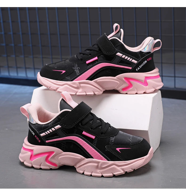 Kids Casual Boys Shoes Soft Sole Kids Shoes Non-slip Sneakers Shoes Outdoor Student's Children Pink Girls Sport Walking Footwear