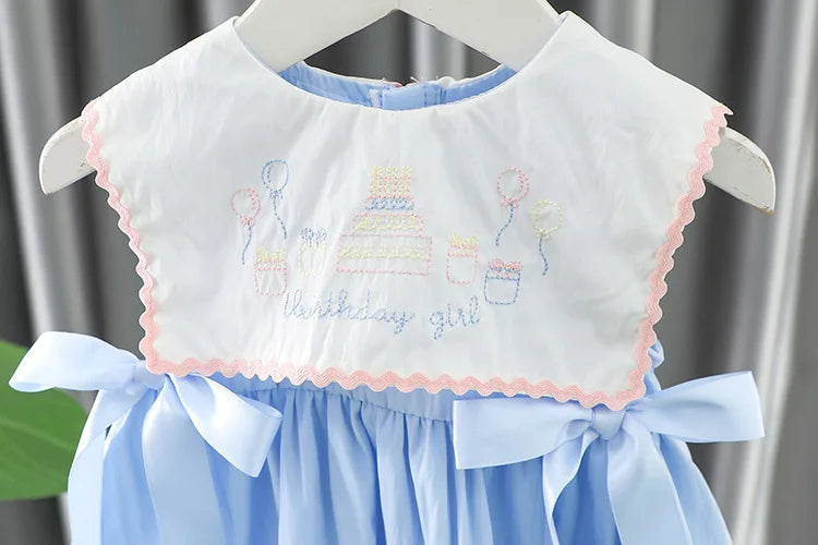 Girls Dresses Summer 2024 Children Cotton Princess Party Dress For Baby Birthday Cute Clothes Kids Cotton Dress Costume Toddler