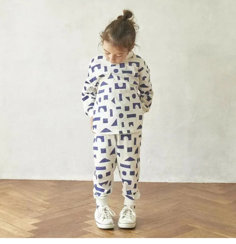 Children's Loungewear Set 2024 Autumn New Baby Long Sleeve Pajamas Air Conditioned Clothes Baby Girls Cotton Home Kids Clothes