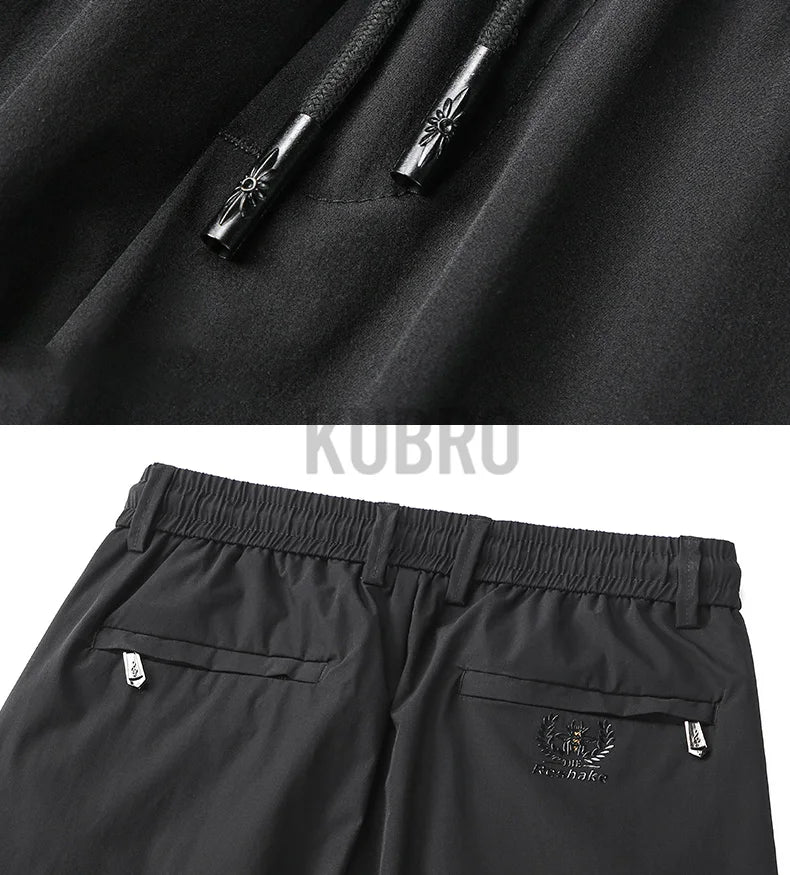 KUBRO 2024 Outdoor Quick Drying Pants Men's Summer Thin Section Elastic Sports Leisure Ice Silk Mountaineering Long  Full Length