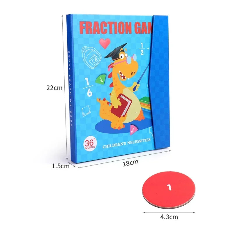 Magnetic Fraction Puzzles, Children Magnetic Fraction Learning Math Toys, Arithmetic Teaching Aid Cognitive Educational Toys