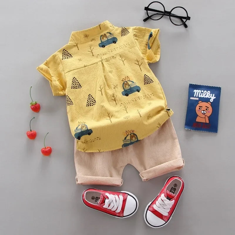 Baby Boys Suit Summer Casual Clothes Set Top Shorts 2PCS Baby Clothing Set For Boys Infant Suits Kids Clothes