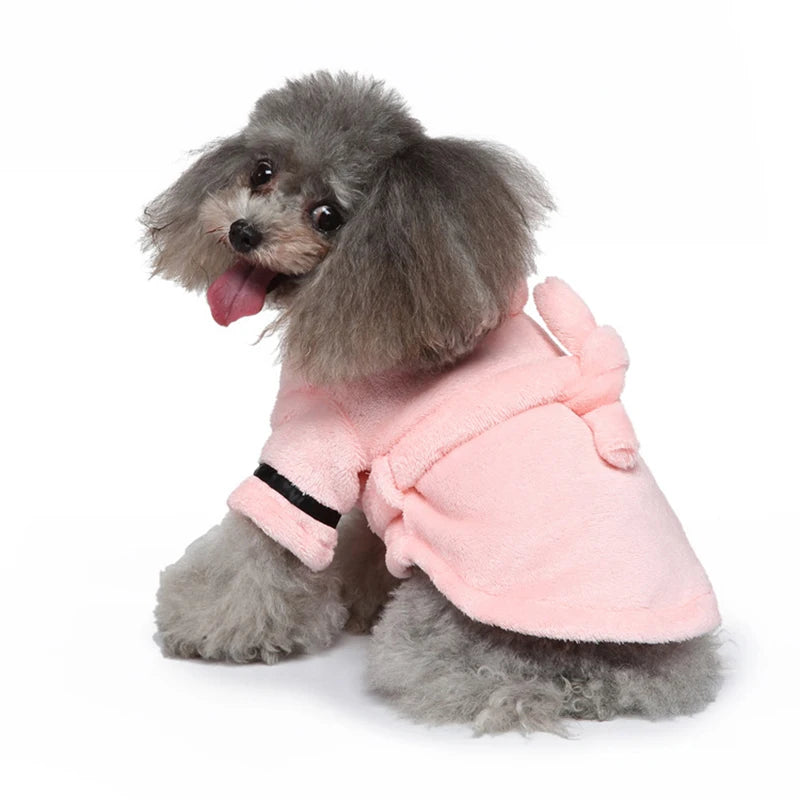 Pet Dog Bathrobe Dog Pajamas Sleeping Clothes Soft Pet Bath Drying Towel Clothes for for Puppy Dogs Cats Pet Accessories