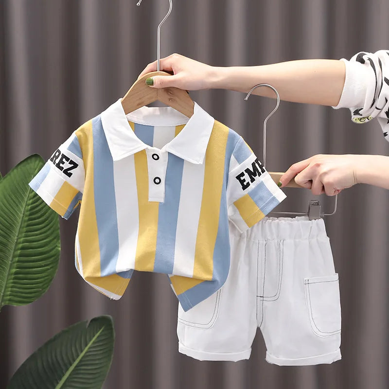 Baby Clothes Sets Summer Clothing Suits Boys Clothes Newborn 2pcs Tops + Pants Sets Boy Outfits 1 2 3 4 Years Kids Clothes Set