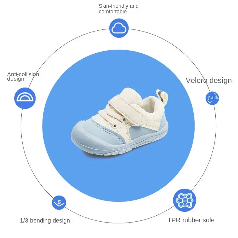 Baby Walking Shoes Boy Soft Soles Anti-skid Children's Casual Sneaker Shoes Mesh Breathable Baby Shoes Baby  Baby Girl Shoes