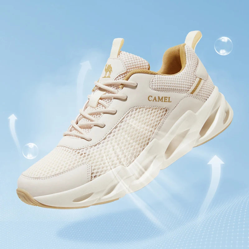 ARWEN&AJH GROUP مجموعة اروين التجاريه2024   GOLDEN CAMEL Sports Running Shoes Men Women Casual Mesh Male Sneakers Lightweight Non-slip Walking Shoes for Men 2024 Summer New