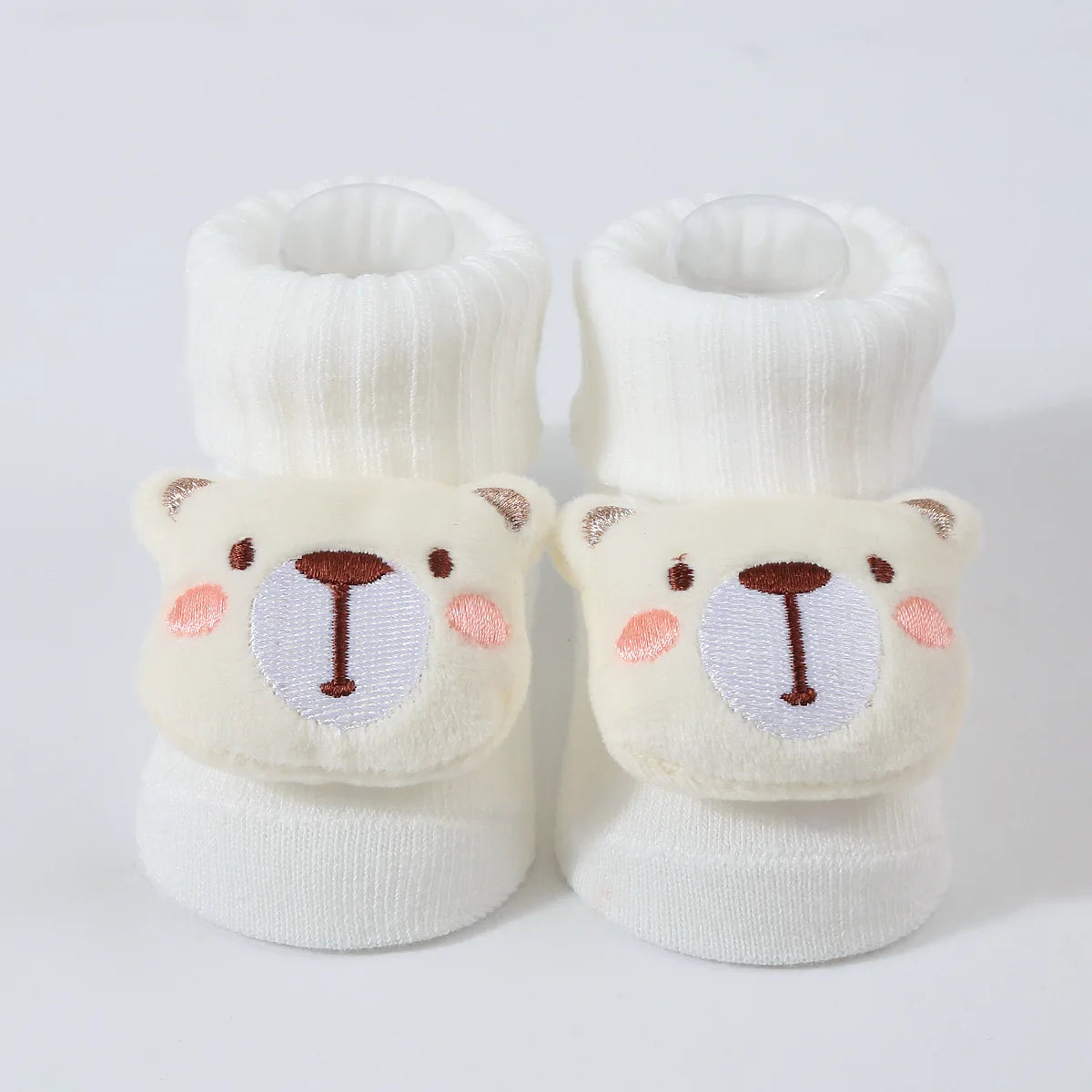 Cute Cartoon Doll Newborn Socks Spring New Baby Soft Solid Prewalker Knitted Sock For Girls Boys Infant Knitting Floor Socks