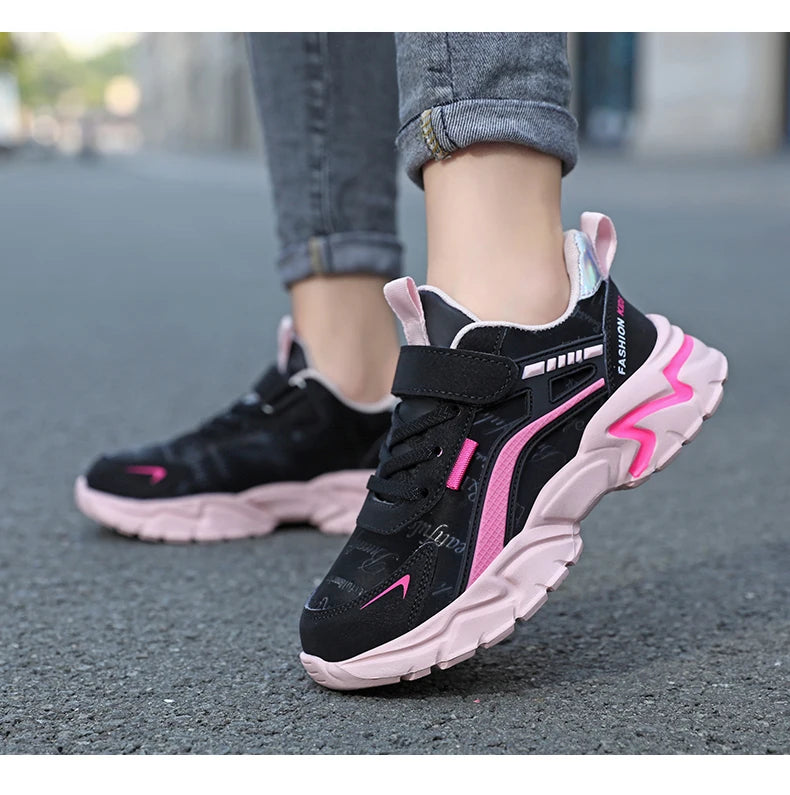 Kids Casual Boys Shoes Soft Sole Kids Shoes Non-slip Sneakers Shoes Outdoor Student's Children Pink Girls Sport Walking Footwear