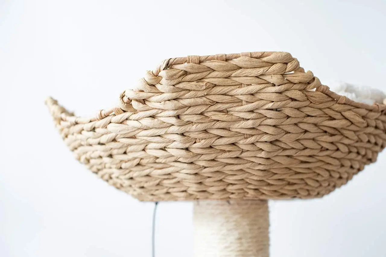 Rope Natural Bowl Shaped with Perch Cat Tree (Lookout Cat Tower)