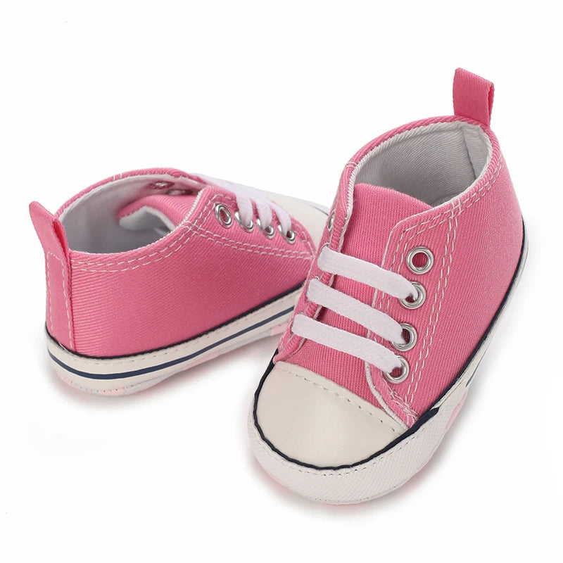 Spring and Autumn Sweet Pink Theme Girl Baby Casual Sports Shoes Soft Sole Comfortable Baby Walking Shoes 0-18M