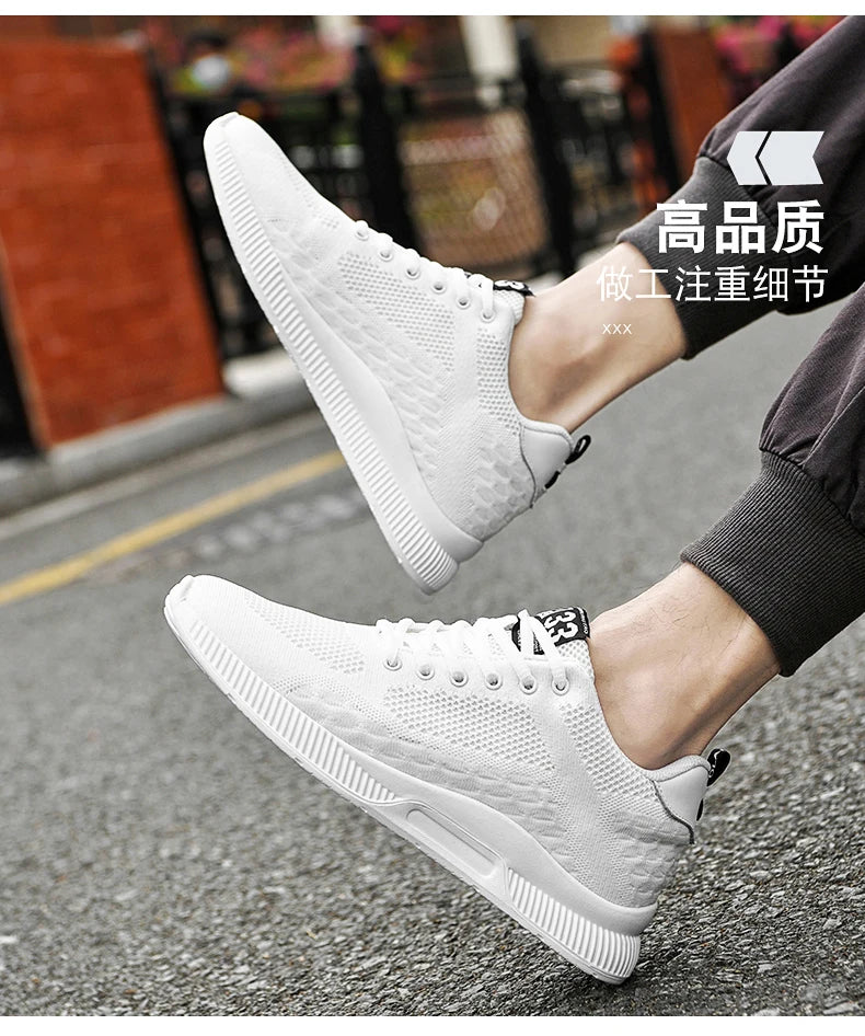 Men Sneakers Elevator Shoes Hidden Heels Breathable Heightening Shoes For Men Increase Insole 6CM Sports Casual Height Shoes 48