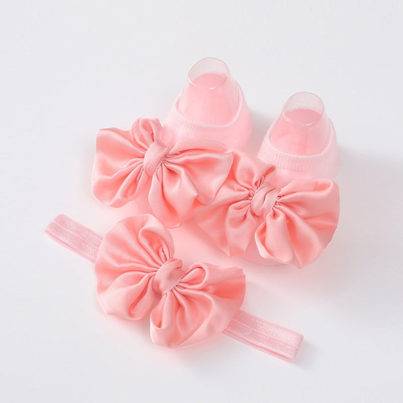 New Baby Sweet Girl Princess Headbands Socks Set Lace Flower Newborn Baby Headbands  Bow Elasitc Hair Bands Hair Accessories