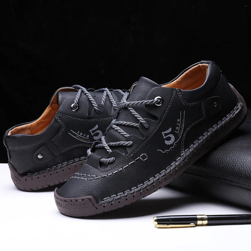 New Men Leather Casual Shoes Oudoor Comfortable High Quality Fashion Sot Homme Cassis Anke Non-slip Fats Moccasin Trend