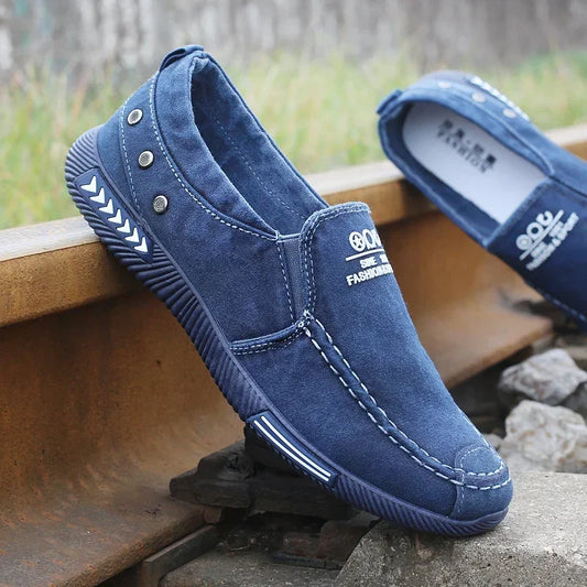 Denim Men's Canvas Shoes Slip on Sneakers Male for Summer 2024 New Outdoor Driving Moccasin Trendy Vintage Loafers Shoes for Men