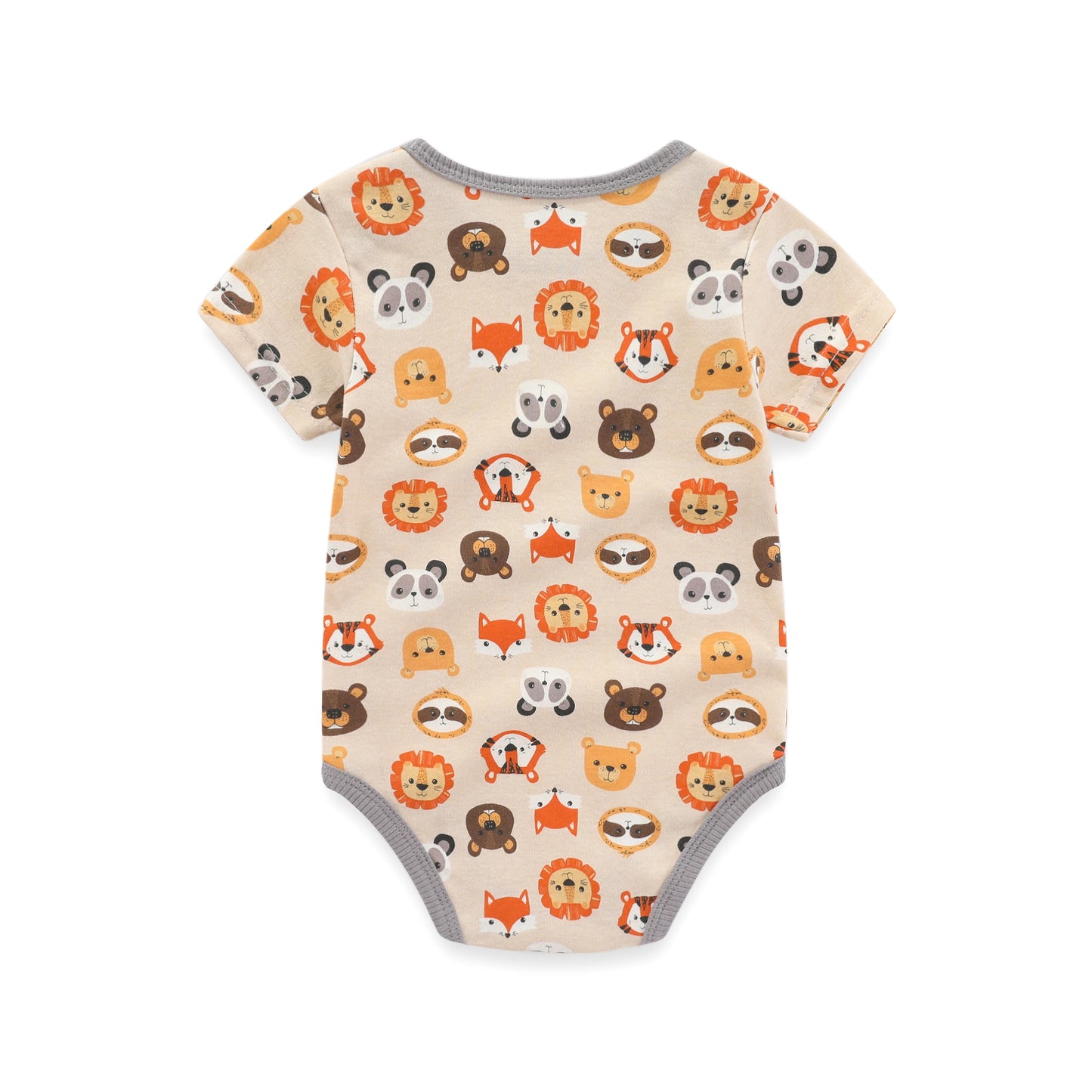 4Pieces Baby Clothing Four Season Unisex Cartoon Short Sleeve Baby Boy Girl Bodysuits Cute 100%Cotton Newborn Clothes