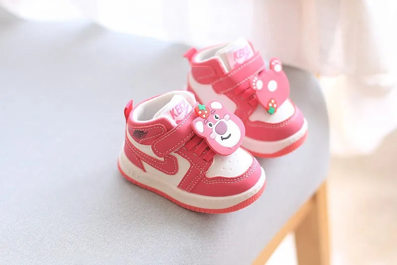 New Baby Girls Sneakers Board Shoes Cartoon Prints Soft Bottom Non-slip Children Casual Walking Shoes Boy Kids Children Shoes