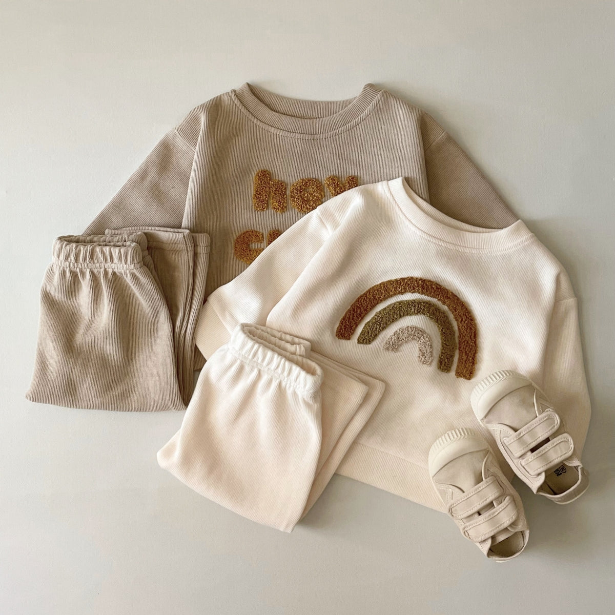 2023 South Korea Two Piece Casual Autumn Infant Set Boys and Girls Casual Long Sleeve Top+Loose Pants Newborn Baby Clothing Set