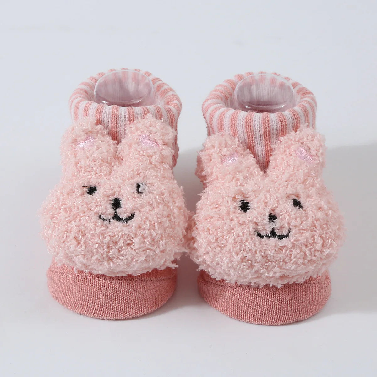 Cute Cartoon Doll Newborn Socks Spring New Baby Soft Solid Prewalker Knitted Sock For Girls Boys Infant Knitting Floor Socks