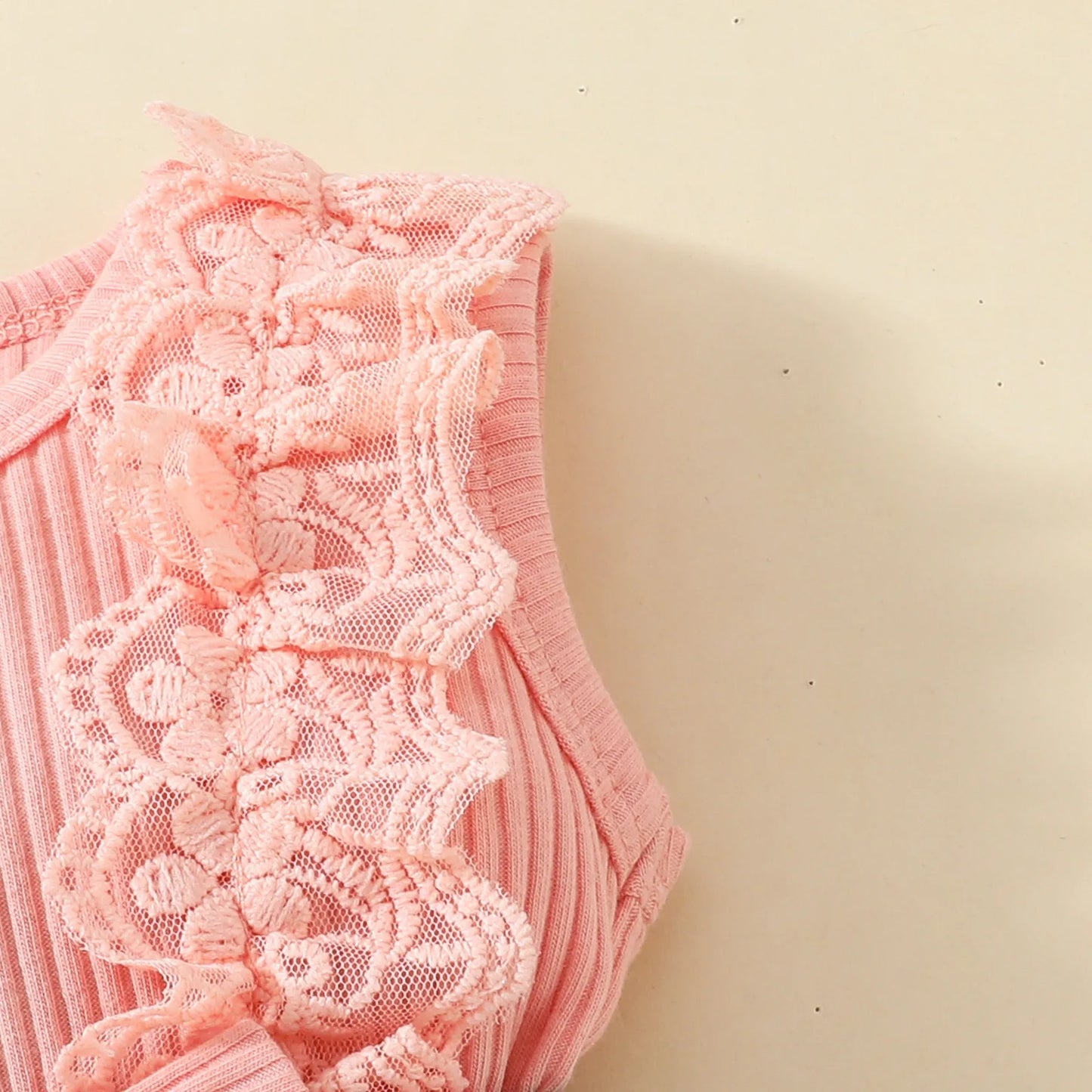 2024 Newborn Baby Girl Dress Sleeveless Lace Triangle Sweetheart 0-1 Year Old Baby Flower Bow Dress Headband