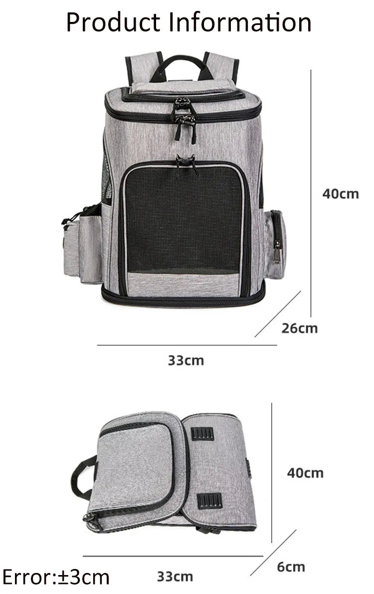 Astronaut Expandable Pet Backpack, Portable, Foldable, Transport, Travel Bag, Breathable Space Capsule, Cat and Dog Carrier