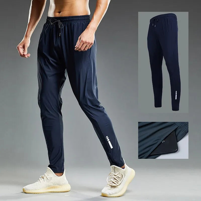 Summer Elastic Men Running Sport Pants Jogging   Casual Outdoor Training Gym Fitness Trousers