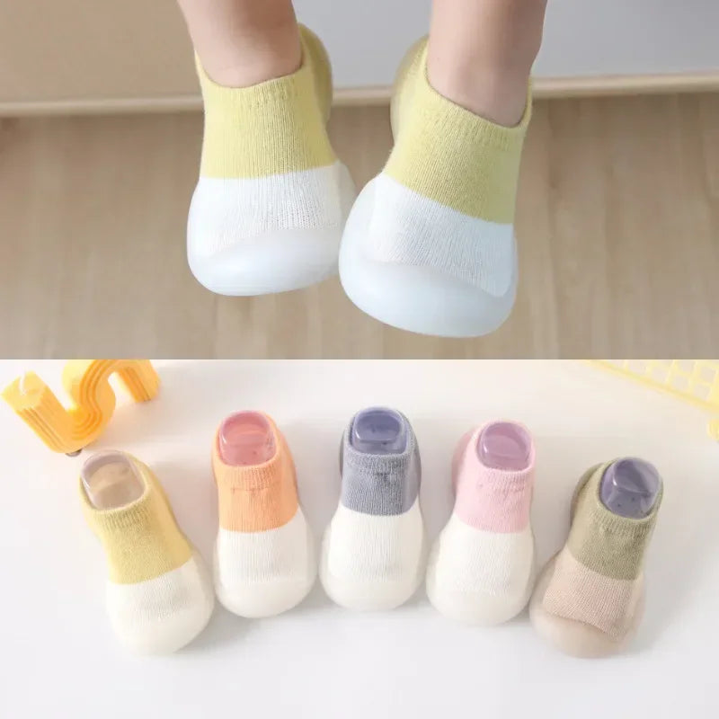 Baby Newborn Shoes Fashion Baby Socks Shoes Toddler First Walkers Boy Girl Toddler Shoes Anti-Slip Soft Rubber Shoe