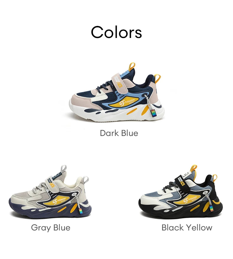 Kids Boy Fashion Trend Casual Sneaker Non-Slip Children's Sports Shoes Breathable Mesh Comfortable Wear