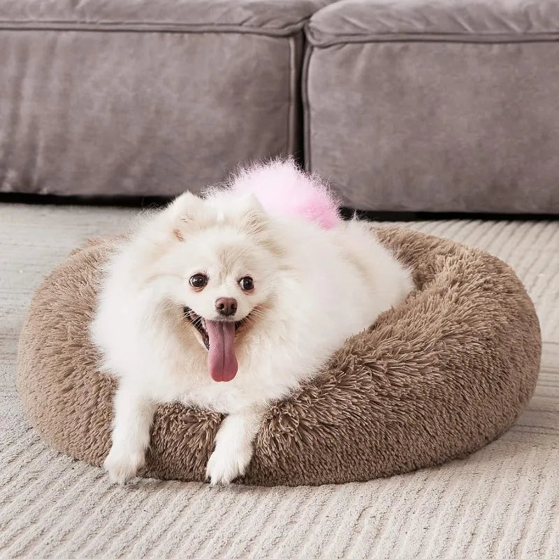 Orthopedic Dog Bed Comfortable Donut Cuddler Round Dog Bed Ultra Soft Washable Dog and Cat Cushion Bed (20''/23''/30'')