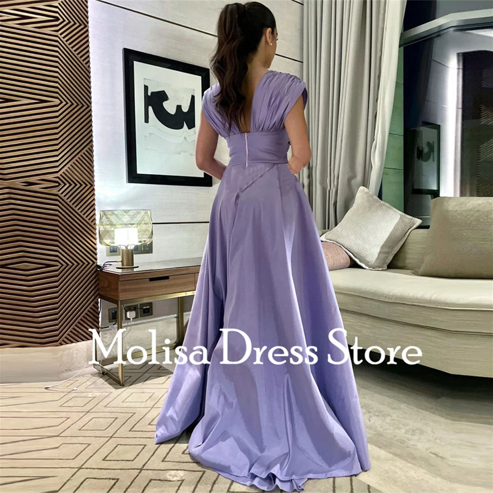 مجموعة اروين ARWEN GROUP AJH 2024   Fashion V-Neck Lilac Mermaid Satin Sequins Formal Occasion Prom Dresses Floor-length Women Evening Party Dress  فساتين السهرة