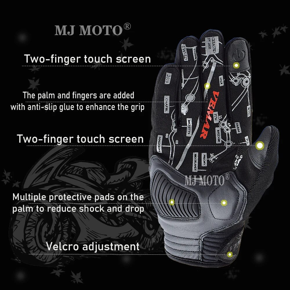 Summer Motorcycle Gloves For Men Breathable Antiskid Motocross Gloves Moto Biker Racing Motorcycle Accessories Gloves