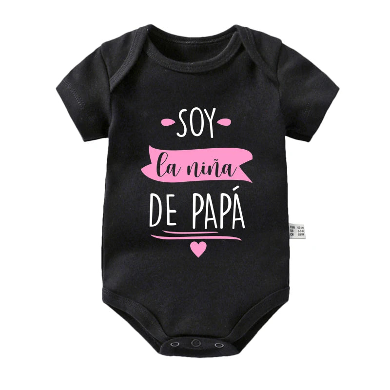 I'm Daddy's Girl Newborn Baby Bodysuits Cotton Short Sleeve Infant Girls Rompers Summer Toddler Ropa Clothes Baby Shower Gifts