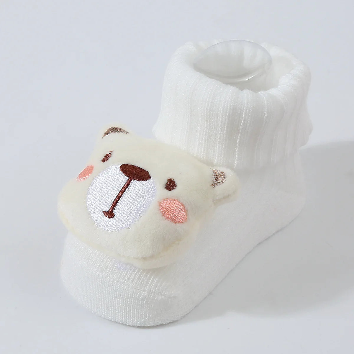 Cute Cartoon Doll Newborn Socks Spring New Baby Soft Solid Prewalker Knitted Sock For Girls Boys Infant Knitting Floor Socks