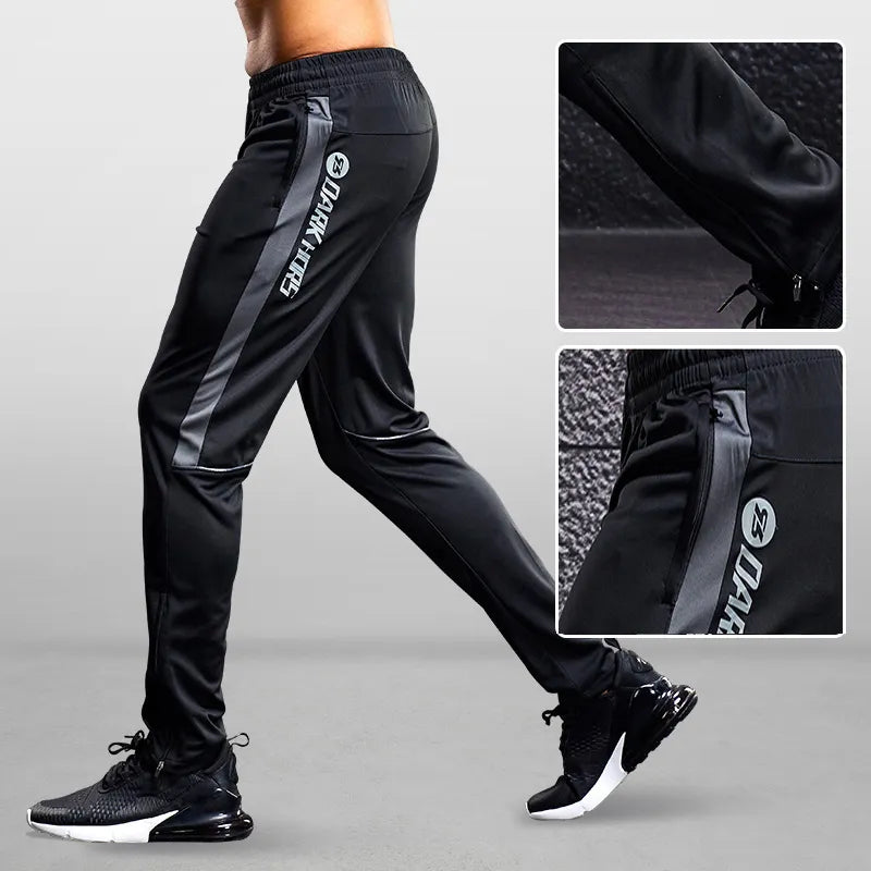 Men Sport Pants Running Pants With Zipper Pockets Soccer Training Jogging Sports Trousers Fitness Football Leggings Sweat pants