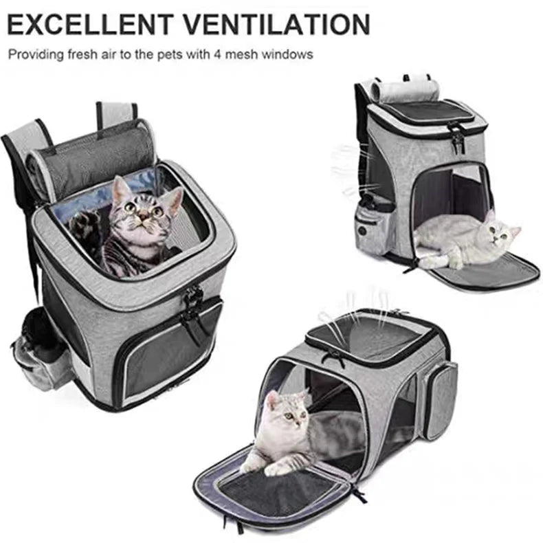 Astronaut Expandable Pet Backpack, Portable, Foldable, Transport, Travel Bag, Breathable Space Capsule, Cat and Dog Carrier