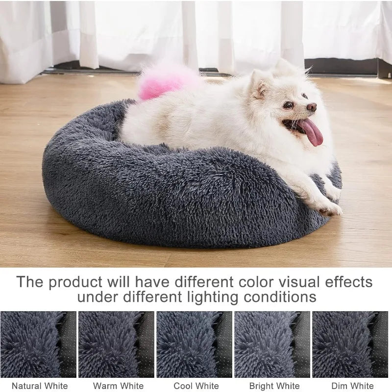 Orthopedic Dog Bed Comfortable Donut Cuddler Round Dog Bed Ultra Soft Washable Dog and Cat Cushion Bed (20''/23''/30'')