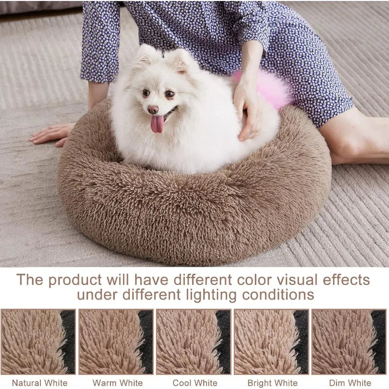 Orthopedic Dog Bed Comfortable Donut Cuddler Round Dog Bed Ultra Soft Washable Dog and Cat Cushion Bed (20''/23''/30'')