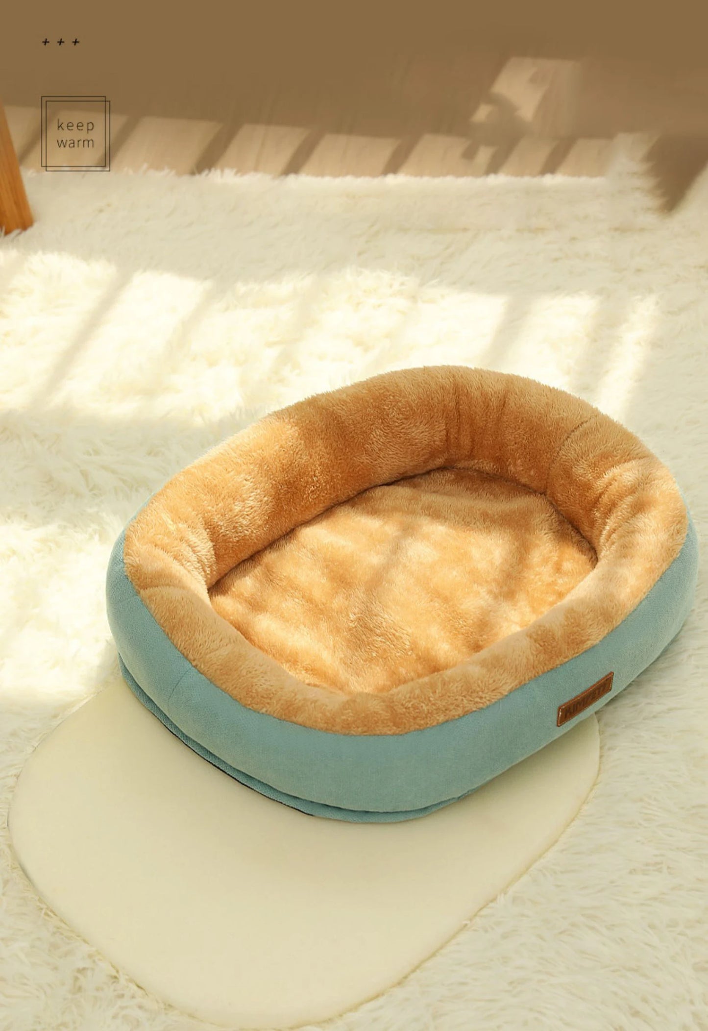 Kimpets Cat Bed Dog Pet Bed Kennel Non-Slip Winter Warm Small Dog Kennel Sleeping Removed Washed Soft Puppy Cushion Cat Supplies