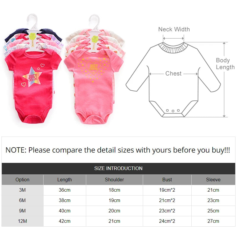 Ircomll 5PCS/lot Baby Boy Girl Clothes Newborn Infant Short Sleeve Cotton Bodysuits for Babies Baby Girl Set Baby Costume